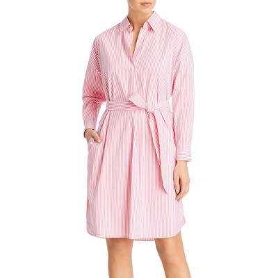 

Розовое миди-платье Boss Womens с воротником и поясом на коленях  BHFO 2960, Medium pink