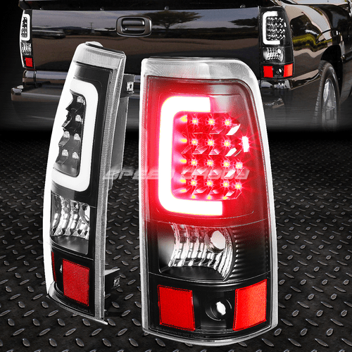 [СВЕТОДИОДНАЯ ПЛАНКА С-ОБРАЗНОЙ ФОРМЫ]ДЛЯ 03-07 CHEVY SILVERADO GMC SIERRA ЗАДНИЙ ФОНАРЬ СТОП-СИГНАЛА ЧЕРНЫЙ