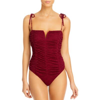 

Женское красное боди-стринги с кружевной завязкой на плечах Aqua, топ  BHFO 8095, Wine