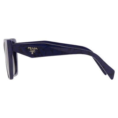Pre-owned Prada Polarized Grey Gradient Cat Eye Ladies Sunglasses Pr 19zs 18d5w1 55 In Gray