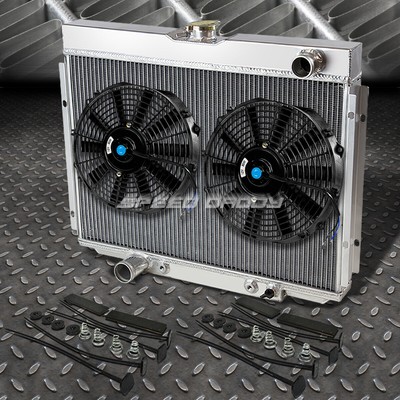 3-РЯДНЫЙ АЛЮМИНИЕВЫЙ РАДИАТОР + 2X10 ВЕНТИЛЯТОРОВ ЧЕРНОГО ЦВЕТА ДЛЯ 68-70 COUGAR/ XR7/TORINO BIG BLOCK V8