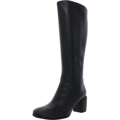 Черные кожаные сапоги до колена Vince Womens Maggie 8 Medium (B,M) BHFO 6793