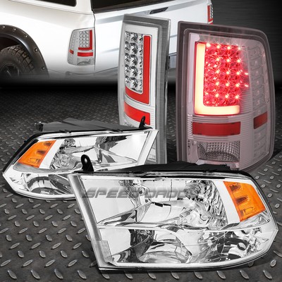 ХРОМИРОВАННАЯ ЧЕТЫРЕХУГОЛЬНАЯ БОКОВАЯ ФАРА ЯНТАРНОГО ЦВЕТА + 3D-КРАСНАЯ СВЕТОДИОДНАЯ ХРОМИРОВАННАЯ ЗАДНЯЯ ФАРА С L-ОБРАЗНОЙ ПЛАНКОЙ НА 10-17 ОЗУ