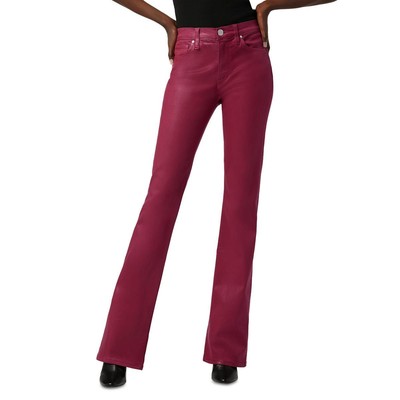 Джинсы Hudson Womens Barbara Red с высокой посадкой из джинсовой ткани с покрытием Bootcut 26 BHFO 6119