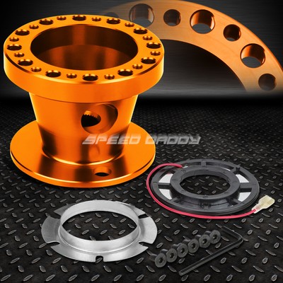 ДЛЯ AE86 COROLLA SW20 MR2 MK 4 ОРАНЖЕВЫЙ АЛЮМИНИЕВЫЙ ПЕРЕХОДНИК СТУПИЦЫ РУЛЕВОГО КОЛЕСА С 6 ОТВЕРСТИЯМИ