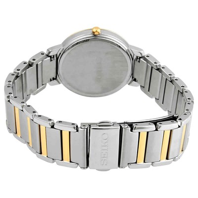 Pre-owned Seiko Crystal Silver Gold Dial Ladies Watch Sup454p1