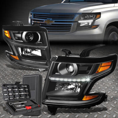 ДЛЯ 15-20 СВЕТОДИОДНЫХ ФАР ПРОЕКТОРА CHEVY TAHOE SUBURBAN LED BLACK AMBER+НАБОР ИНСТРУМЕНТОВ