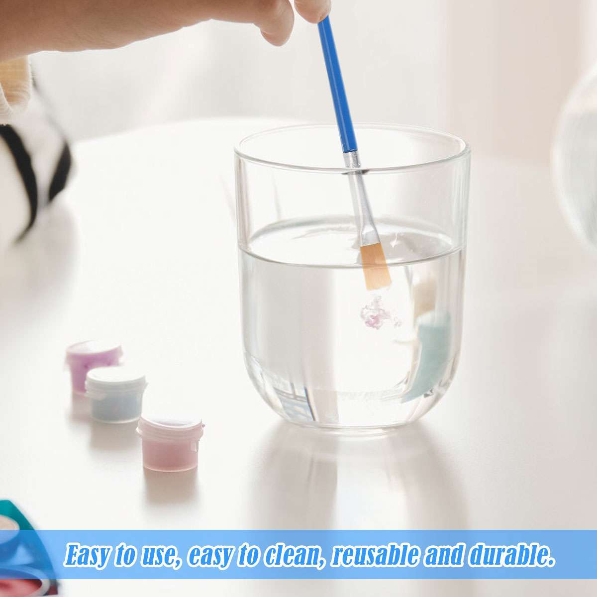 100pcs Artist Paint Flat Brushes Set Acrylic Oil Watercolor Painting Art Craft