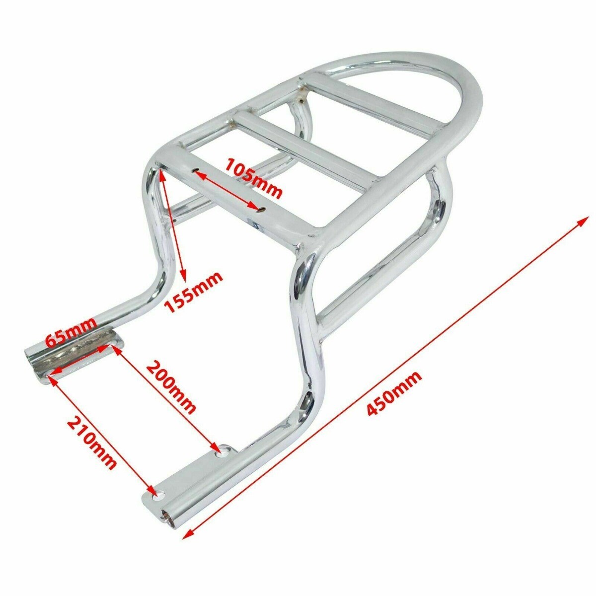 For Royal Enfield Interceptor 650 Rear Luggage Rack Carrier Chrome  