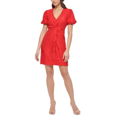 

Женское мини-платье с пышными рукавами Guess Burnout BHFO 6563, Красный