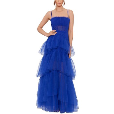 Женское длинное вечернее платье с синим корсетом Betsy & Adam для вечеринки, 4 BHFO 5282