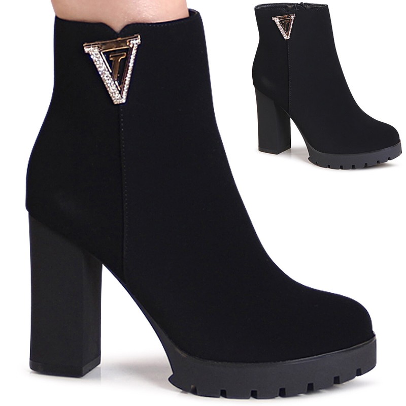 Chaussures Femme Plateforme Bottines Escarpins Bottes Cheville Paillettes