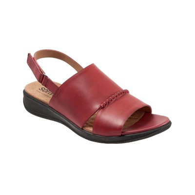 

Женские сандалии SoftWalk, красные сандалии с открытой пяткой Tulare, ширина 9 (C, D, W), BHFO 6676, Dark red, Tulare