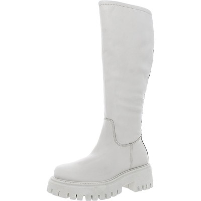 Женские сапоги до колена из кожи цвета слоновой кости Aldo Womens Loryn 10 Medium (B,M) BHFO 9263