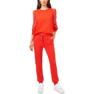 

Riley - Rae Womens Jenn Красные полосатые боковые вязаные повседневные брюки для бега  BHFO 7545, Geranium red