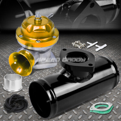 РЕГУЛИРУЕМЫЙ ТУРБО-ПРОДУВОЧНЫЙ КЛАПАН НА 30 ФУНТОВ НА КВАДРАТНЫЙ ДЮЙМ + ПЕРЕХОДНИК ДЛЯ ФЛАНЦЕВЫХ ТРУБ ТИПА RS 2.5 GOLD