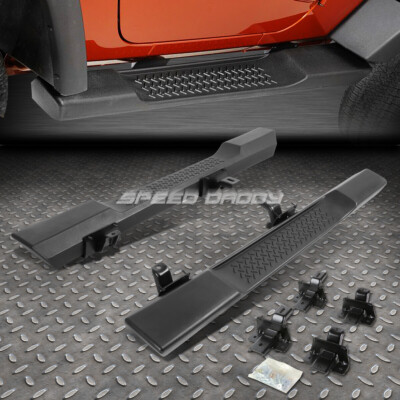 ДЛЯ 07-18 WRANGLER JK 2DR МАТОВО-ЧЕРНАЯ ПОДНОЖКА В СТИЛЕ OE С БОКОВОЙ СТУПЕНЬКОЙ NERF BAR RUNNING BOARD