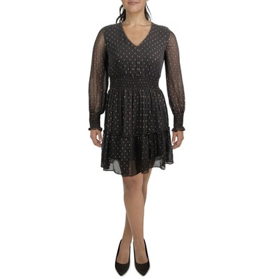 

Женское черное короткое присборенное мини-платье Taylor с v-образным вырезом  BHFO 8241, Черный