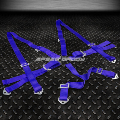 1X УНИВЕРСАЛЬНЫЙ 6-ТОЧЕЧНЫЙ 3-Х ТОЧЕЧНЫЙ РЕМЕНЬ БЕЗОПАСНОСТИ CAMLOCK DRIFT RACING СИНИЙ