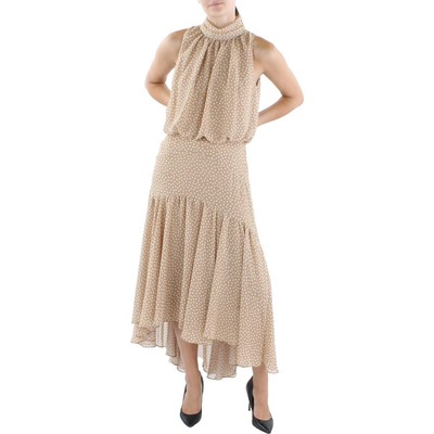 

Женское коричневое платье миди в горошек Taylor  BHFO 9653, Hazelnut/ivory