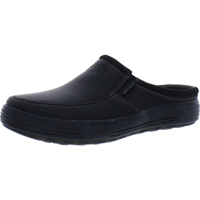 Мужские сабо Skechers Porter — черные кожаные сабо Vamen, ширина 11,5 (E) BHFO 4720, Черный