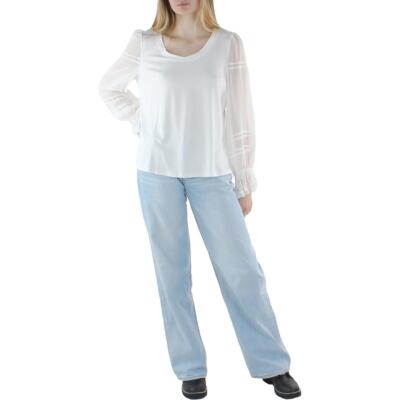

Женская прозрачная блузка-рубашка Generation Love Shelly, смешанная техника BHFO 8424, Off white