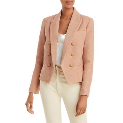 Бежевый двубортный блейзер LAgence Womens Brooke Plus 18 BHFO 6737