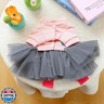 Furbabycare® Elegant Sweet Fashion Puppy Dog Blingbling Princess Skirt Pet Dog Lace Cake Camisole Tutu Dress R-Pink+Gray Medium