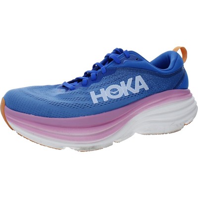 

Hoka One One Womens Bondi 8 Blue Fitness Running Shoes 11 Wide (C, D, W) BHFO 3973, Cerulean/summer air/pink