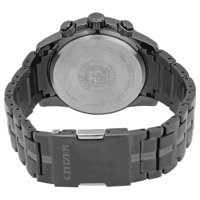 Pre-owned Citizen Pcat Radio Controlled Chronograph Black Dial Men's Watch Cb5887-55h