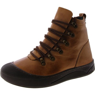 Spring Step Womens Darleen Tan Combat & Lace-up Boots 37 Medium (B,M) BHFO 0420