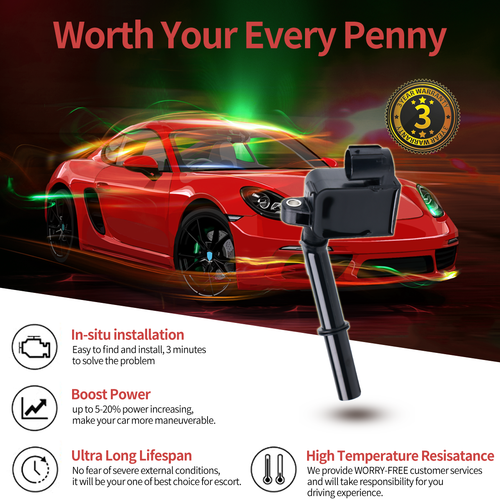 ✅ Ignition Coil + I·Platinum Spark plug OEM for Mercedes-Benz E550 S550 V8 UF733