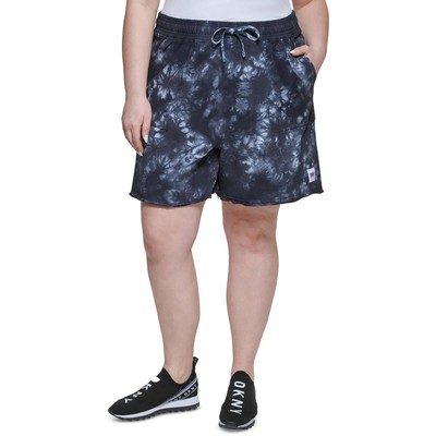 Женские черные хлопковые шорты для тренировок DKNY Sport Athletic Plus 2X BHFO 2288