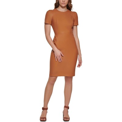 

Женское платье-футляр из искусственной кожи до колена Calvin Klein BHFO 1294, Honey
