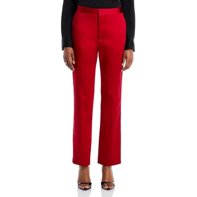 Женские брюки LAgence Rebel Red из атласа с высокой посадкой для вечернего платья 6 BHFO 7121