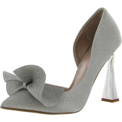 

Женские туфли на каблуке Betsey Johnson Nobble с блестками и бантом Dressy DOrsay BHFO 8101, Nobble