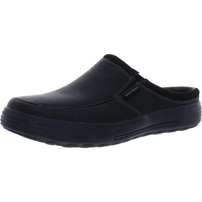 

Мужские портеры Skechers — черные кожаные сабо Vamen, ширина 10,5 (E) BHFO 2880, Черный