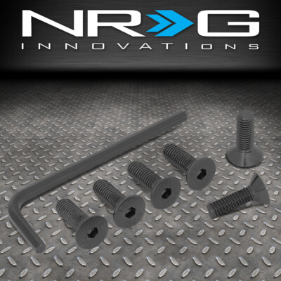КОМПЛЕКТ КОНИЧЕСКИХ ВИНТОВ ДЛЯ РУЛЕВОГО КОЛЕСА NRG INNOVATIONS, 6 ПРЕДМЕТОВ С ШЕСТИГРАННЫМ КЛЮЧОМ SWS-100BK-1
