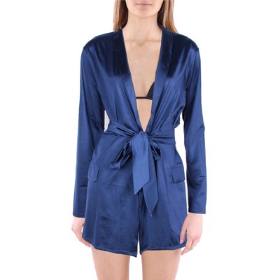 

Женское синее кружевное белье Oh La La Cheri Robe Loungewear  BHFO 5720, Estate blue/black