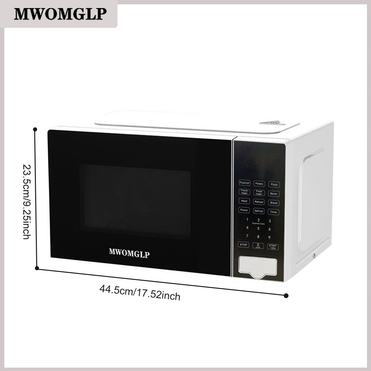 MWOMGLP 17.59qt 1100W microwave oven stainless steel white