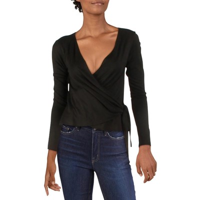 

Velvet Womens Janessa Черная рубашка с открытыми плечами и V-образным вырезом  BHFO 3011, Черный