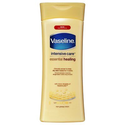 vaseline intensive care 400ml essential healing lotion greasy non