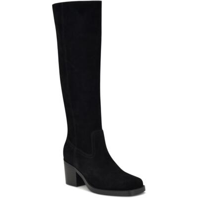 Повседневные сапоги до колена Nine West Womens KOOPS из замши с квадратным носком; BHFO 7216