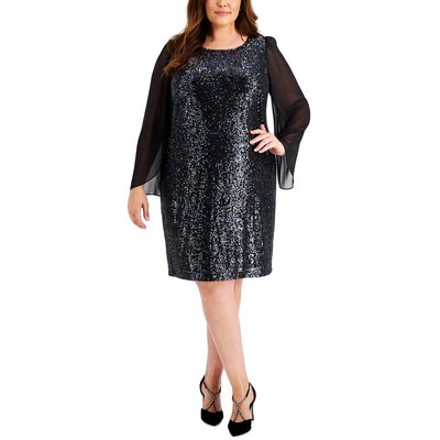 

Женское черное коктейльное и вечернее платье Connected Apparel Plus  BHFO 1254, Black multi