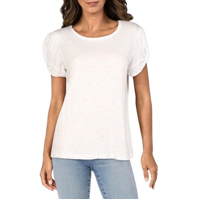 

Спрос и предложение Женская белая футболка из модала Slub Top  BHFO 9681, Белый