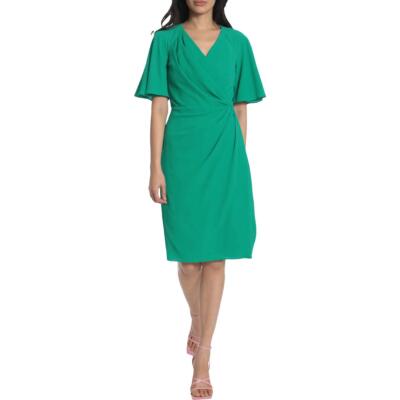 

Женское текстурированное платье до колен Maggy London с запахом BHFO 5082, Golf green