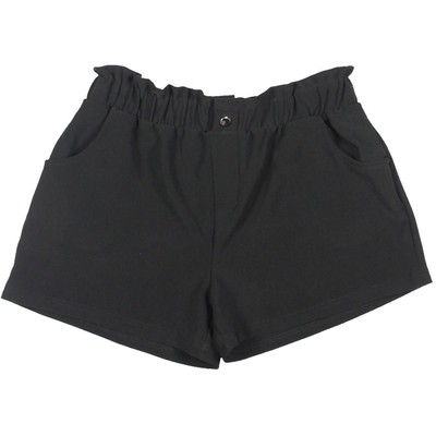 Moral Society Womens Black Ruffled Short Daytime Flat Front L BHFO 0968
