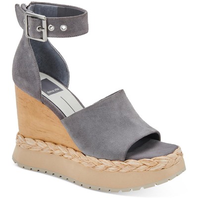 

Серые босоножки на танкетке Dolce Vita Womens Parle 8.5 Medium (B,M) BHFO 2683, Dark grey suede, Parle