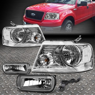 ХРОМИРОВАННАЯ ФАРА + ЧЕТКИЙ СИГНАЛ ПОВОРОТА + ДЫМЧАТЫЕ ПРОТИВОТУМАННЫЕ ФАРЫ + ПЕРЕКЛЮЧАТЕЛЬ ДЛЯ 04-06 F150/MARK LT