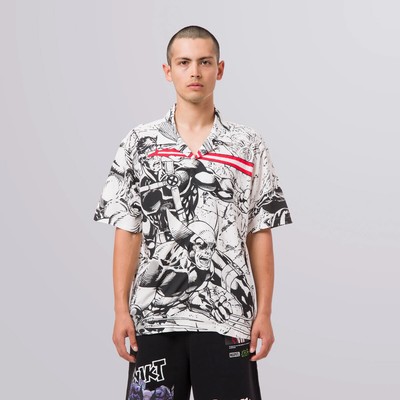 

HUF x Marvel X-Men Resort SS Lifestyle Рубашка Мужская белая/черная, Белый, HUF x Marvel X-Men Resort SS Lifestyle Shirt